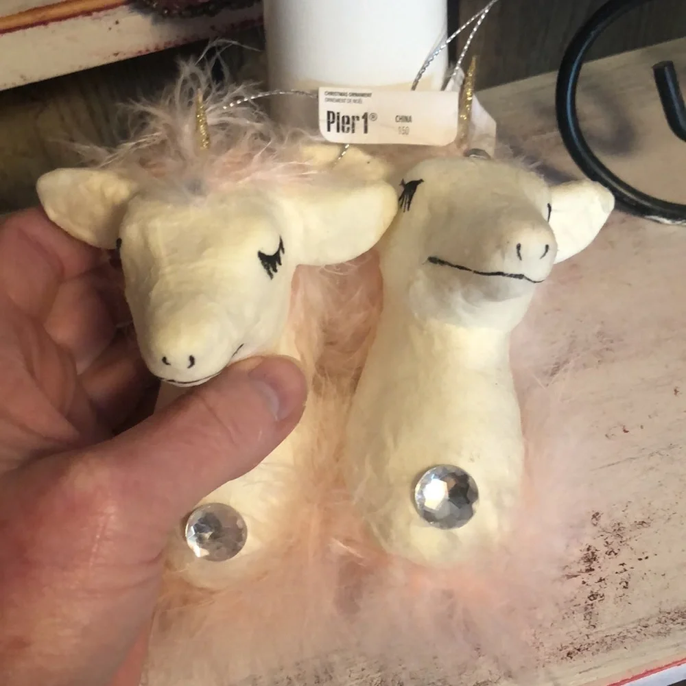 (2) Pier One Import’s Unicorn 🦄 Ornaments